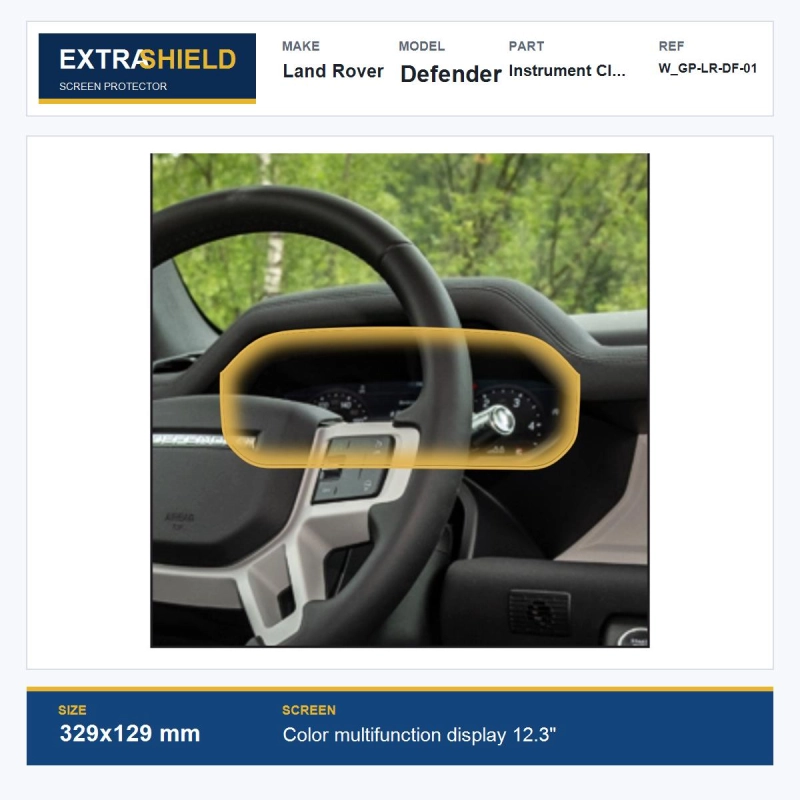 Land Rover Defender Instrument Cluster ExtraShield Screen Protector
