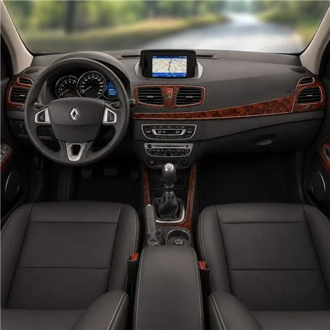 Renault Fluence 2010+ 3D Armaturenbrett-Dekor-Set, 13 Teile