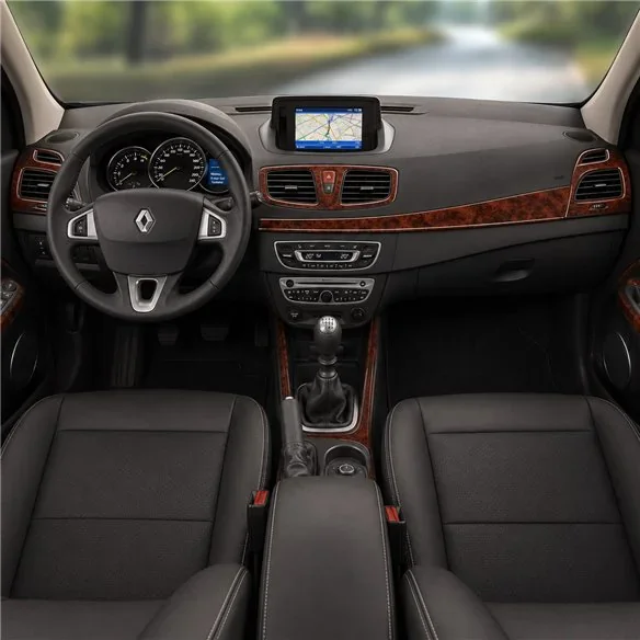 Renault Fluence 2010+ 3D Armaturenbrett-Dekor-Set, 13 Teile