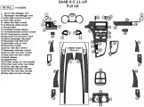 Saab 9-5 2011-2018 Voll Satz innenausstattung armaturendekor cockpit dekor-50-Teilige