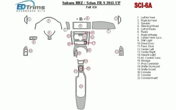 Scion FR-S 2013-UP Voll Satz BD innenausstattung armaturendekor cockpit dekor