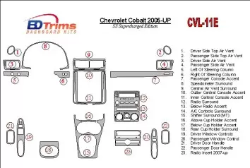 Chevrolet Cobalt 2005-UP SS Supercharged Edition BD innenausstattung armaturendekor cockpit dekor