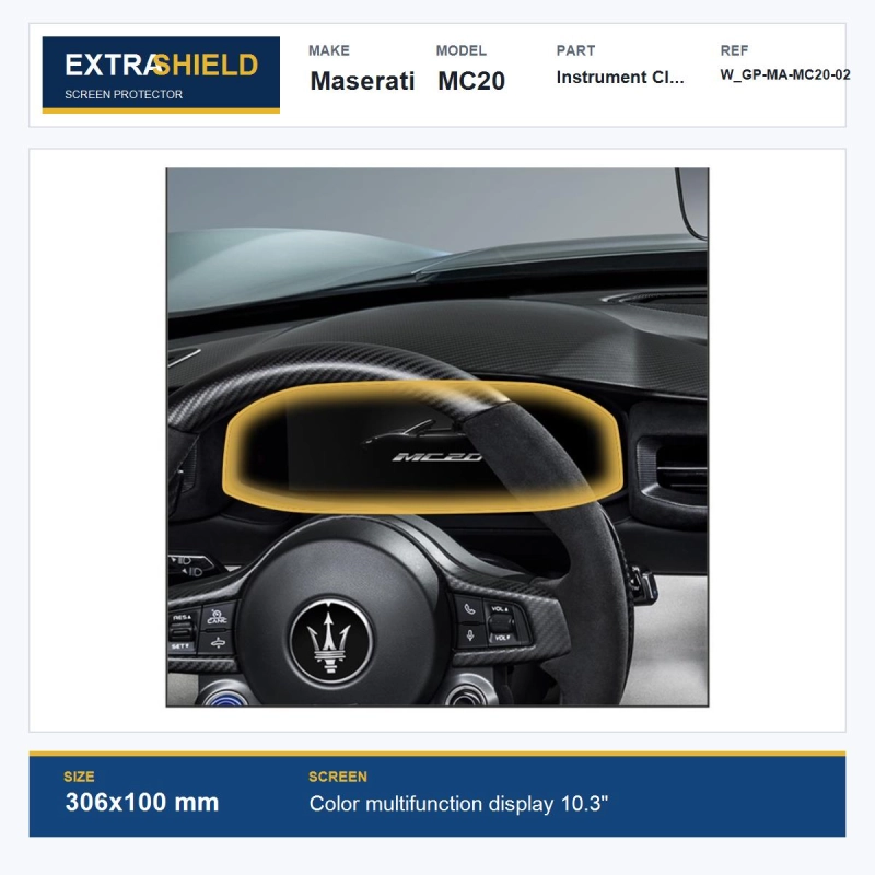Maserati MC20 Instrument Cluster ExtraShield Screen Protector