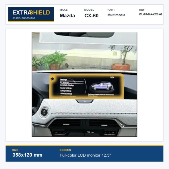 Mazda CX-60 Multimedia ExtraShield Screen Protector