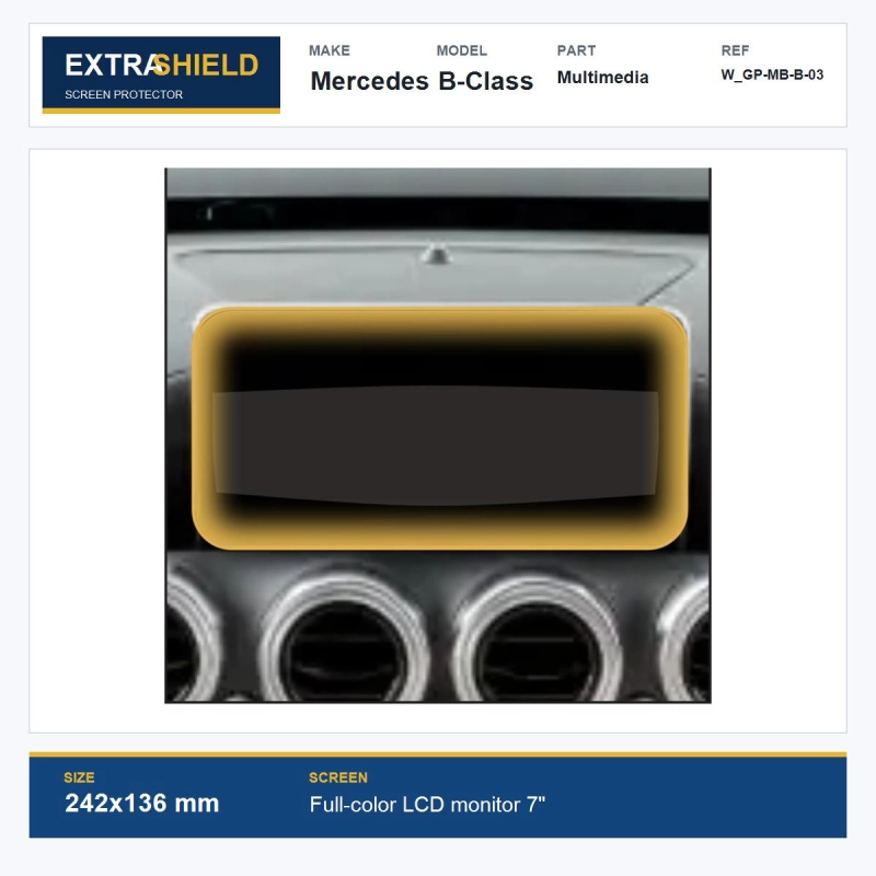 Mercedes B-Class Multimedia ExtraShield Screen Protector