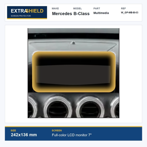 Mercedes B-Class Multimedia ExtraShield Screen Protector