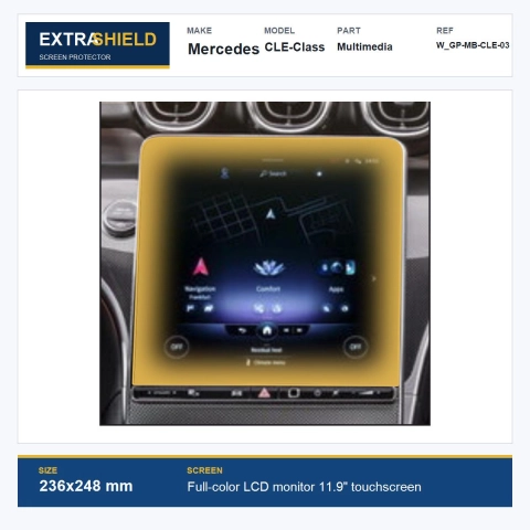 Mercedes CLE-Class Multimedia ExtraShield Screen Protector