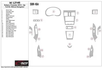 Subaru Forester 2014-UP Voll Satz, With NAVI BD innenausstattung armaturendekor cockpit dekor
