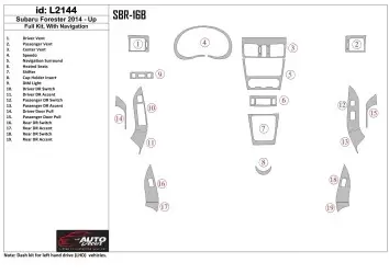 Subaru Forester 2014-UP Voll Satz, Without NAVI BD innenausstattung armaturendekor cockpit dekor