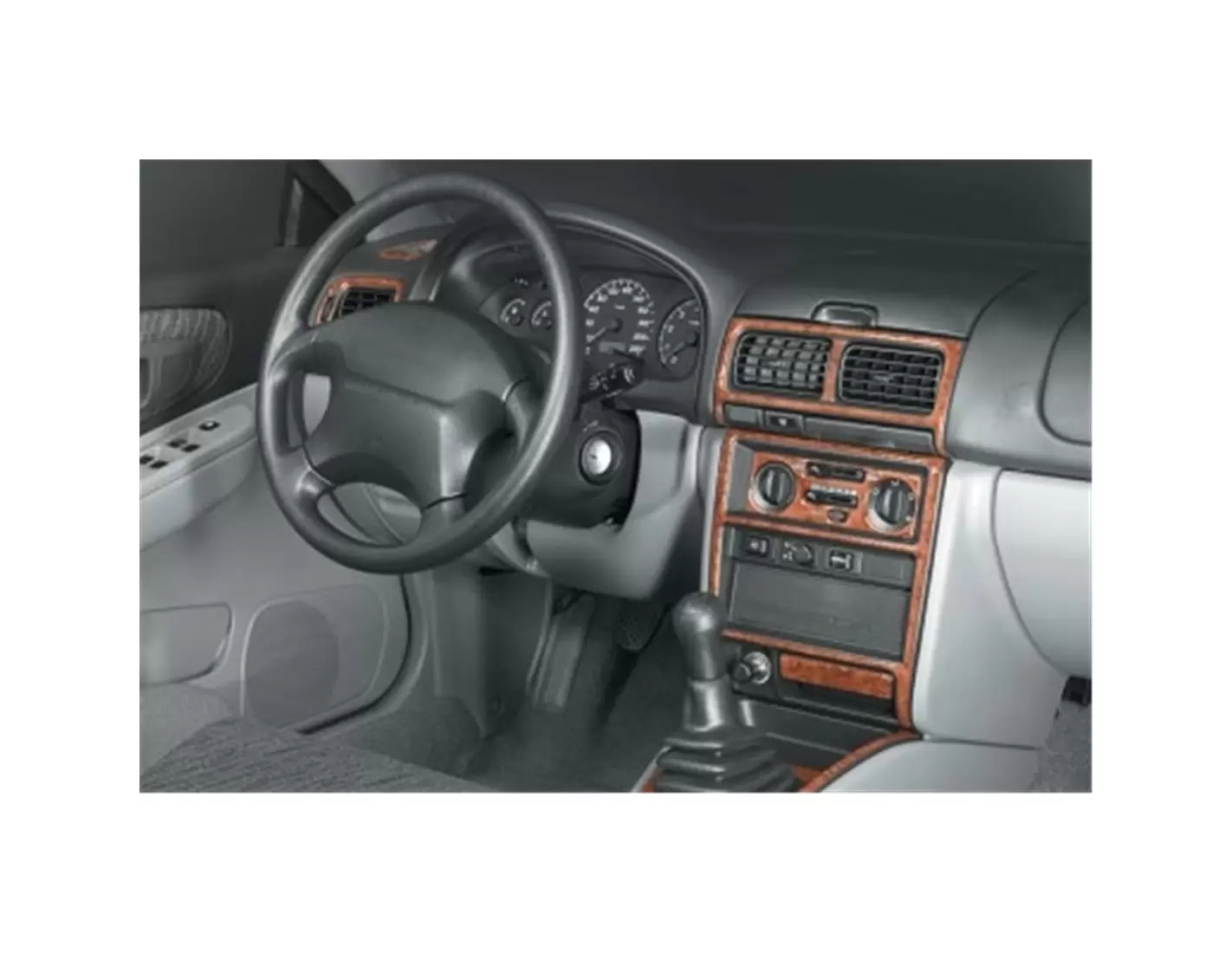 Subaru Impreza 10.98-12.00 Mittelkonsole Armaturendekor Cockpit Dekor 13-Teilige - 1- Cockpit Dekor Innenraum
