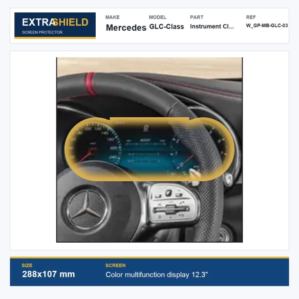 Mercedes GLC-Class Instrument Cluster ExtraShield Screen Protector