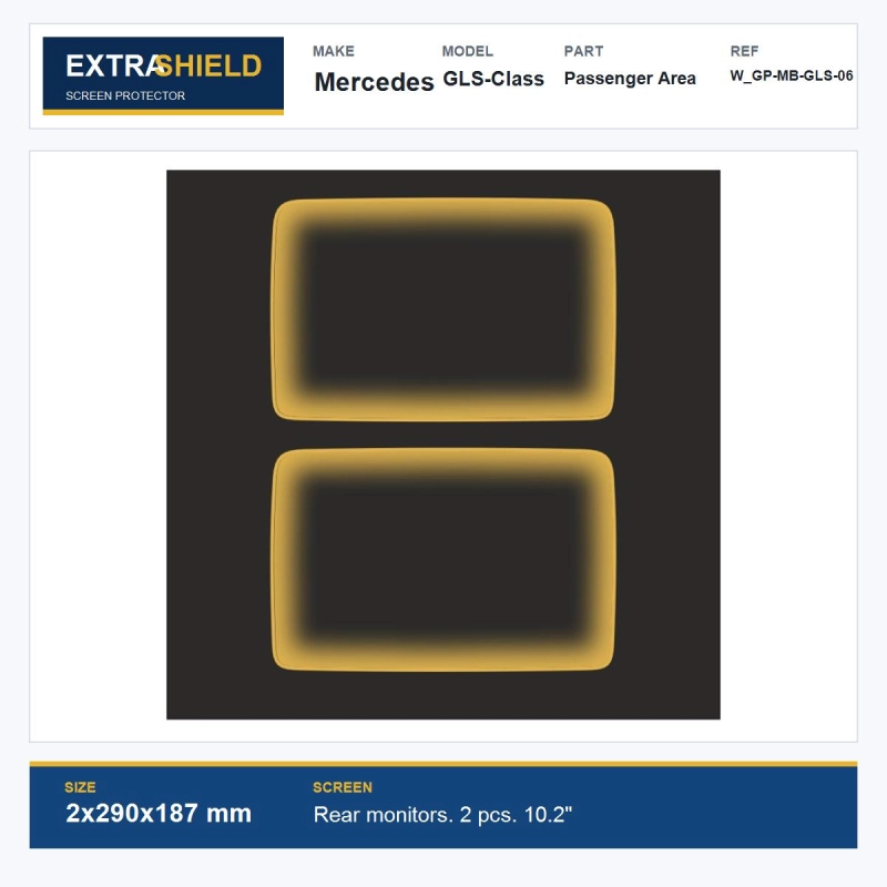 Mercedes GLS-Class Passenger Area ExtraShield Screen Protector
