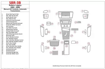 Subaru Legacy 2005-2006 Manual Gearbox AC Control, Automatic Gear BD innenausstattung armaturendekor cockpit dekor