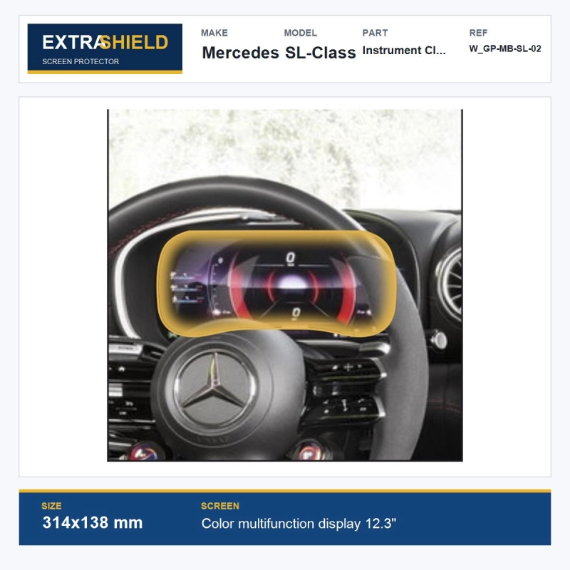 Mercedes SL-Class Instrument Cluster ExtraShield Screen Protector