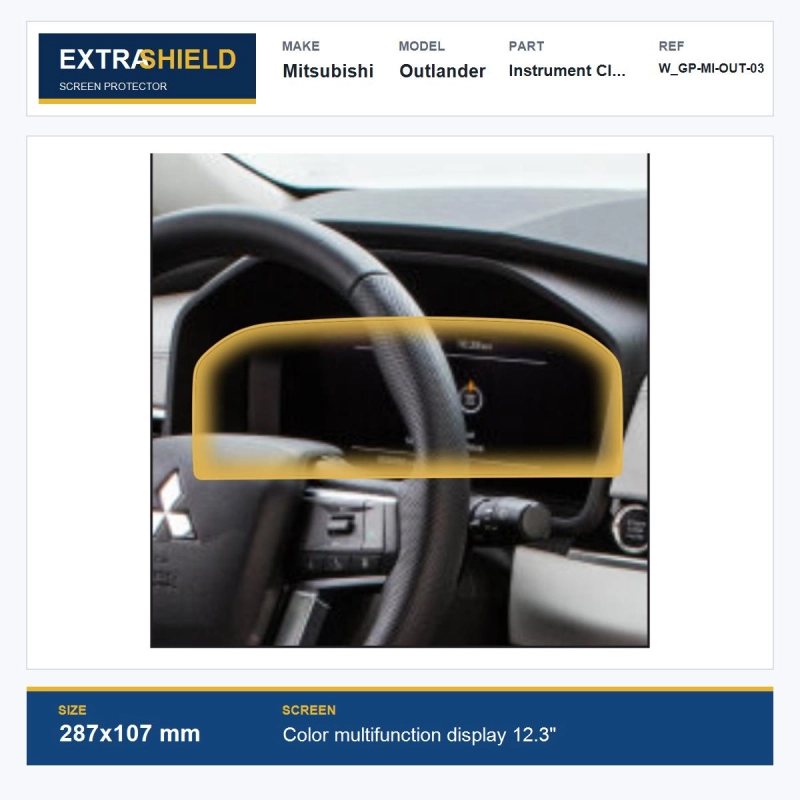 Mitsubishi Outlander Instrument Cluster ExtraShield Screen Protector