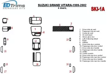 Suzuki Grand Vitara 1999-2002 Suzuki Grи Vitara/XL7,1999-UP, Automatic Gearbox, Voll Satz, 4 Doors BD innenausstattung armaturen
