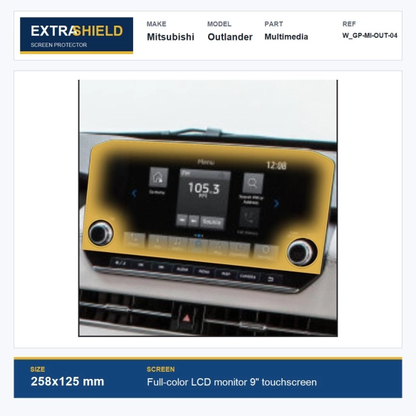 Mitsubishi Outlander Multimedia ExtraShield Screen Protector