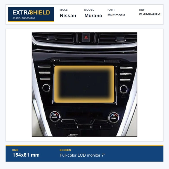 Nissan Murano Multimedia ExtraShield Screen Protector