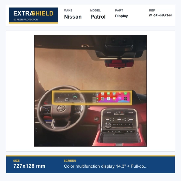 Nissan Patrol Display ExtraShield Screen Protector