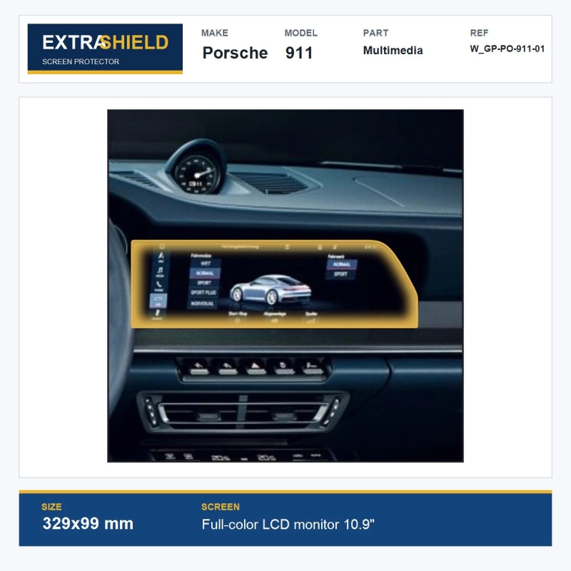 Porsche 911 Multimedia ExtraShield Screen Protector