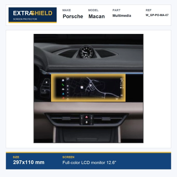 Porsche Macan Multimedia ExtraShield Screen Protector