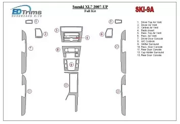 Suzuki XL7 2007-UP Voll Satz BD innenausstattung armaturendekor cockpit dekor