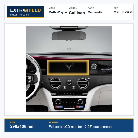 Rolls-Royce Cullinan Multimedia ExtraShield Screen Protector