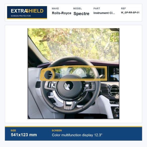 Rolls-Royce Spectre Instrument Cluster ExtraShield Screen Protector