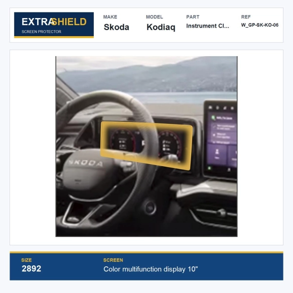 Skoda Kodiaq Instrument Cluster ExtraShield Screen Protector