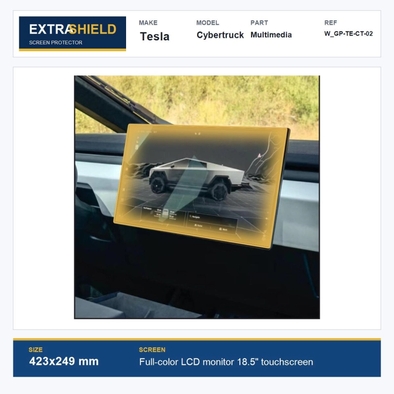 Tesla Cybertruck Multimedia ExtraShield Screen Protector