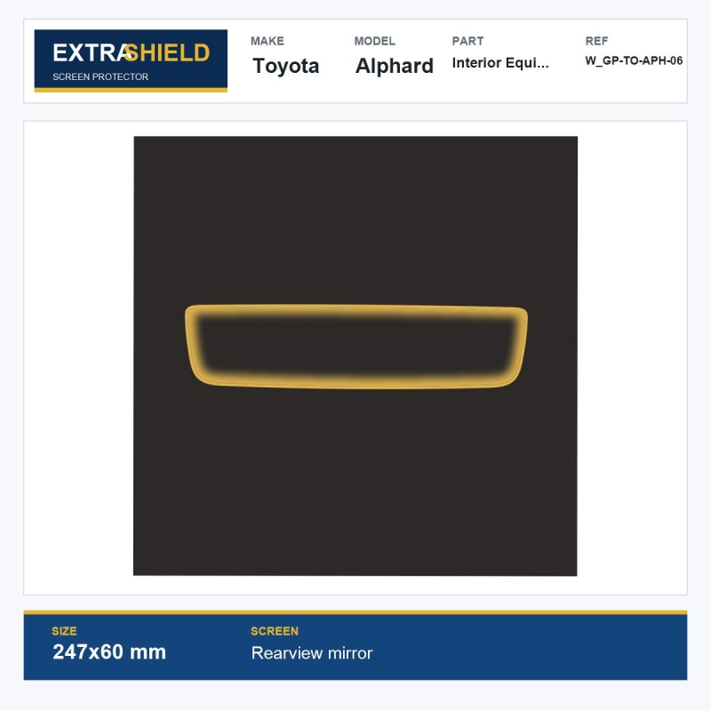 Toyota Alphard Interior Equipment ExtraShield Screen Protector