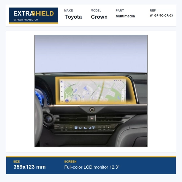 Toyota Crown Multimedia ExtraShield Screen Protector