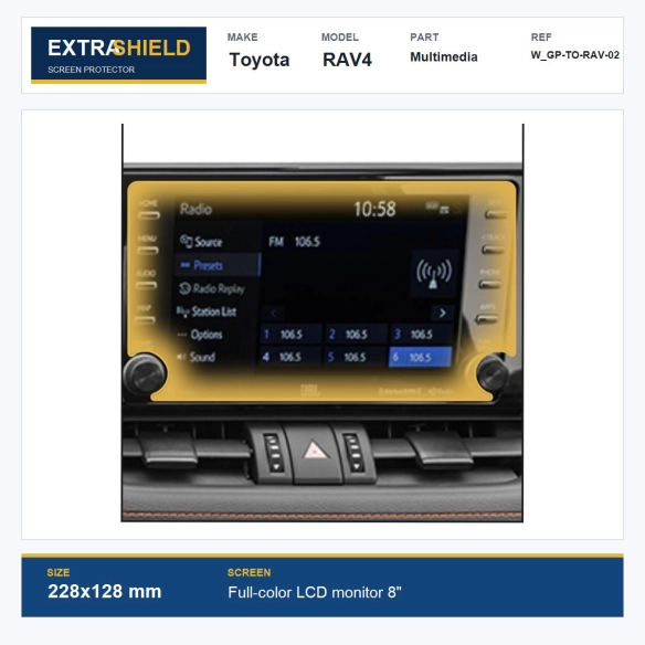 Toyota RAV4 Multimedia ExtraShield Screen Protector