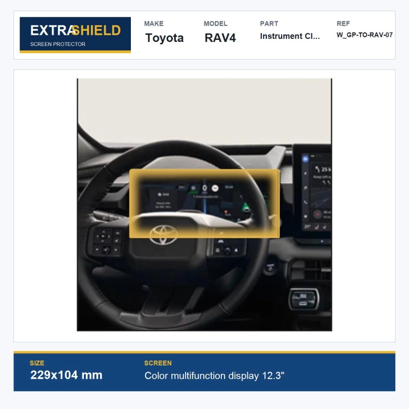 Toyota RAV4 Instrument Cluster ExtraShield Screen Protector