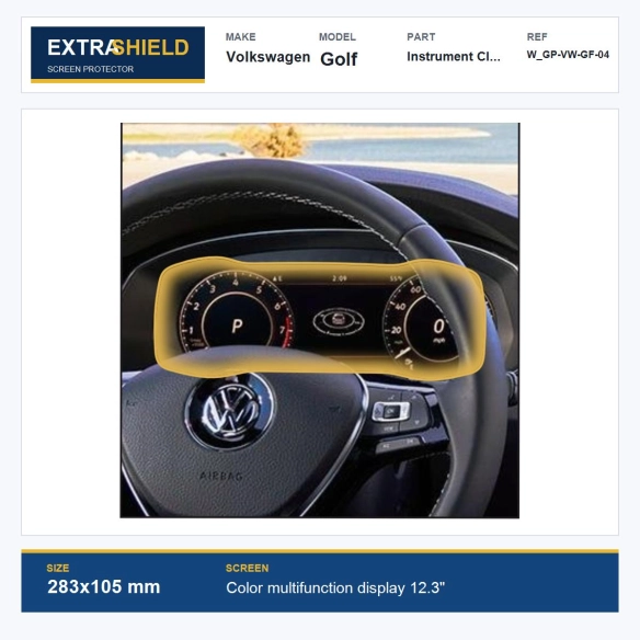Volkswagen Golf Instrument Cluster ExtraShield Screen Protector