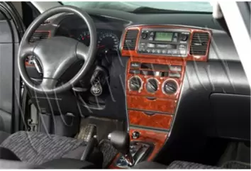 Toyota Corolla 03.02 - 05.04 Mittelkonsole Armaturendekor Cockpit Dekor 18 -Teile
