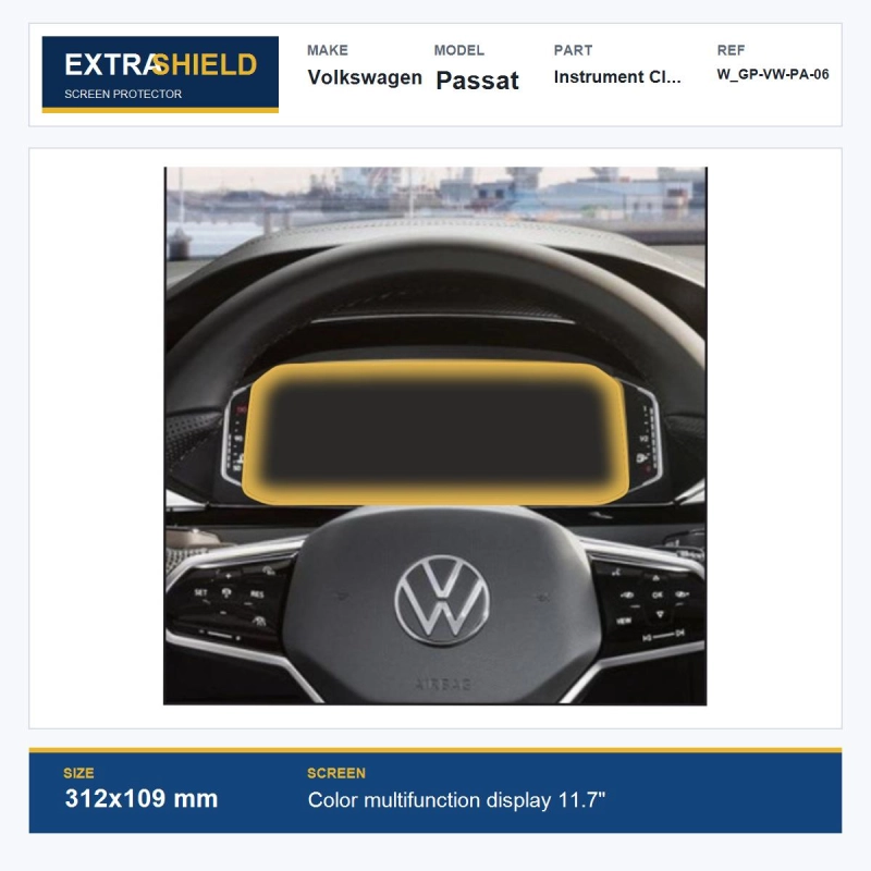 Volkswagen Passat Instrument Cluster ExtraShield Screen Protector