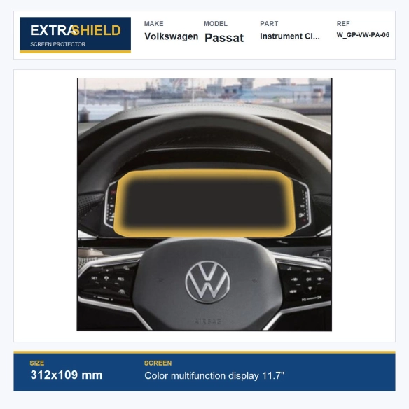 Volkswagen Passat Instrument Cluster ExtraShield Screen Protector