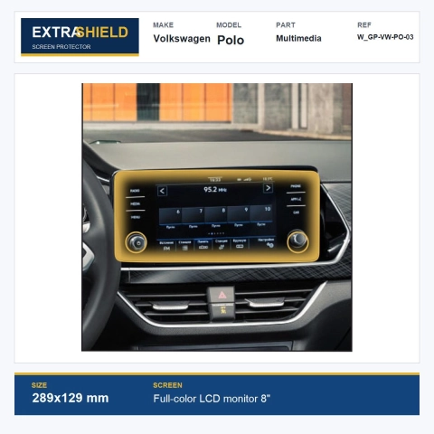 Volkswagen Polo Multimedia ExtraShield Screen Protector