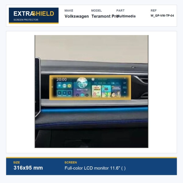 Volkswagen Teramont Pro Multimedia ExtraShield Screen Protector