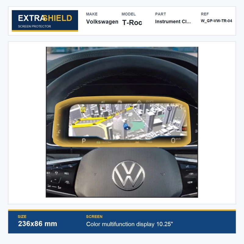 Volkswagen T-Roc Instrument Cluster ExtraShield Screen Protector