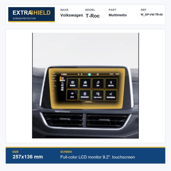 Volkswagen T-Roc Multimedia ExtraShield Screen Protector