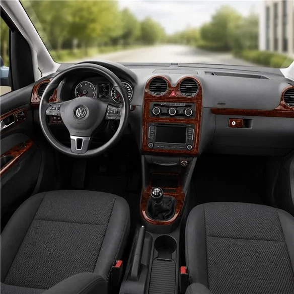 Volkswagen Caddy Komplettset 2011+ 3D Armaturenbrett-Dekor-Set, 22 Teile