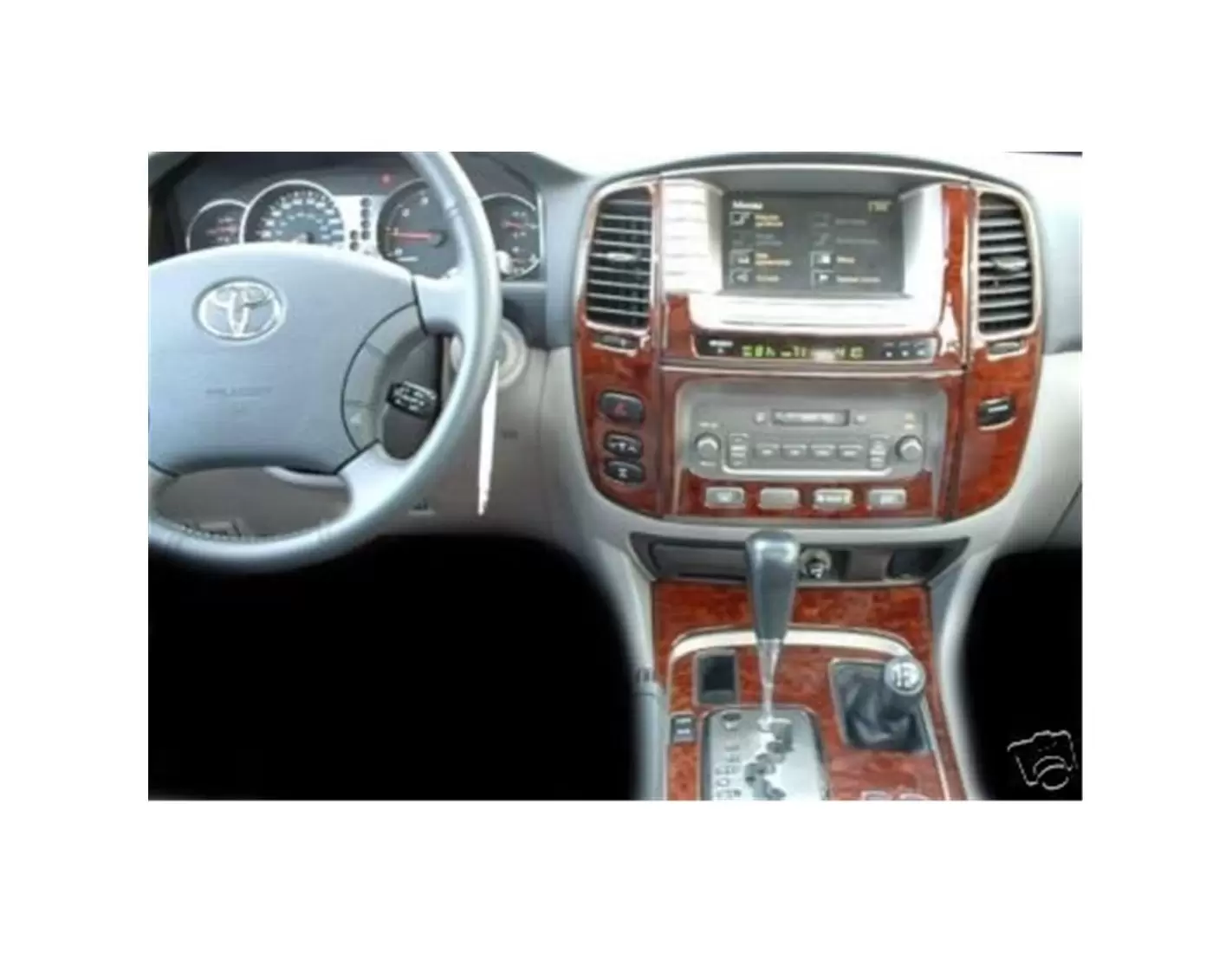 Toyota Land Cruiser 2003-2007 Mittelkonsole Armaturendekor Cockpit Dekor 33-Teilige - 1- Cockpit Dekor Innenraum