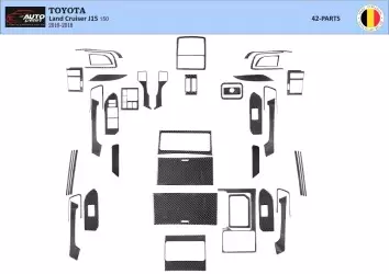 Toyota Land Cruiser Prado 150 2009-2014 BD innenausstattung armaturendekor cockpit dekor