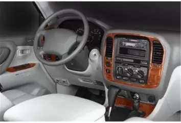 Toyota Landcruiser 05.98 - 12.03 Mittelkonsole Armaturendekor Cockpit Dekor 16 -Teile