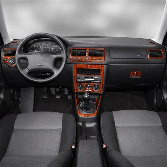 Volkswagen Golf IV 1997-2003 3D Armaturenbrett-Dekor-Set, 19 Teile