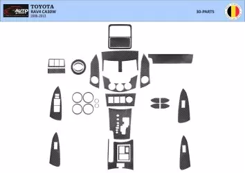 Toyota Rav 4 XA30 2006–2012 Mittelkonsole Armaturendekor Cockpit Dekor 61-Teile