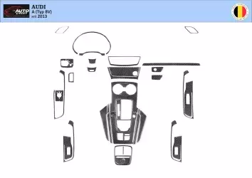 Audi A3 8V ab 2012-2018 Mittelkonsole Armaturendekor Cockpit Dekor 40-Teile