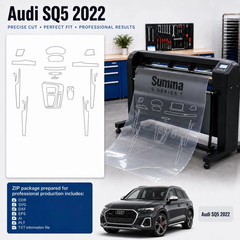 Audi Sq5 2022 Innenraum PPF- & Folien-Schneidevorlage